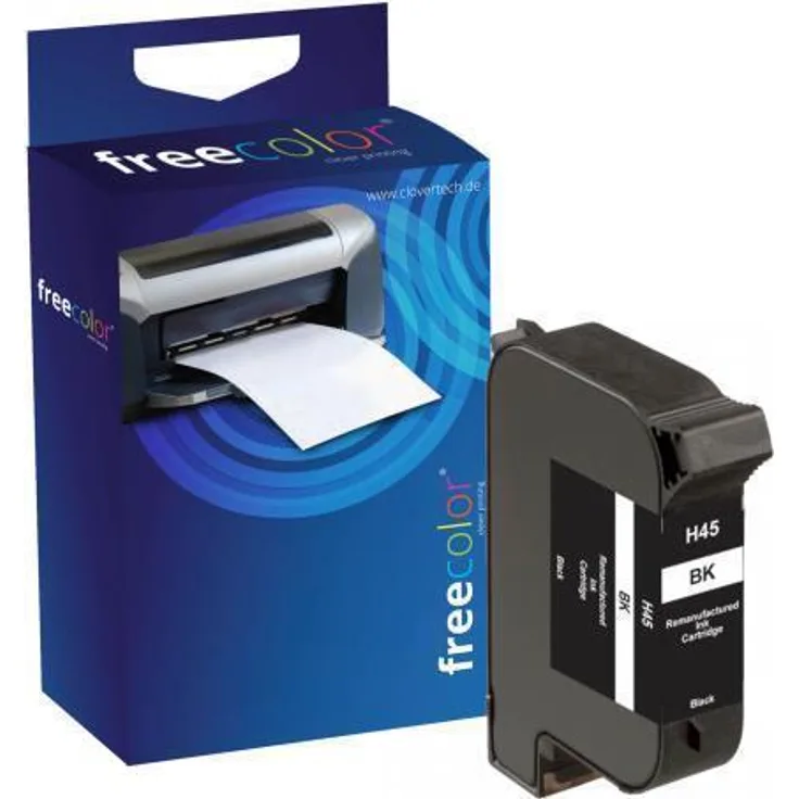 freecolor - Schwarz - Tintenpatrone (Alternative zu: HP 45A) - für HP Deskjet 1000, 1220, 61XX, 820, 85X, 870, 88X, 89X, 93X, 940, 95X, 960, 970, 980, 99X