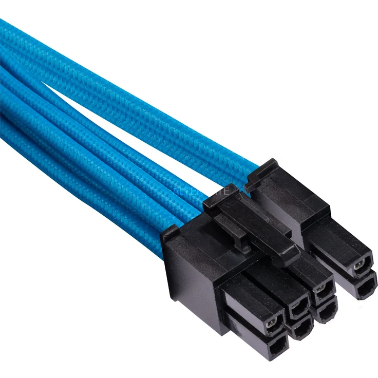 Corsair Premium individually sleeved (Type 4, Generation 4) - Stromkabel - 8-poliger PCIe Power (W) eingerastet bis 8-poliger PCIe Power (6+2) (W) eingerastet - 65 cm - Blau (Packung mit 2) (CP-8920253) – Bild 1