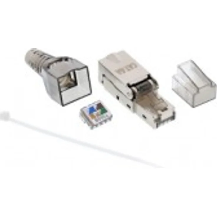 InLine 76204A RJ45 Stecker Cat.6A 500MHz, feldkonfektionierbar, geschirmt, für starre Kabel (Verlegekabel) bis AWG23
