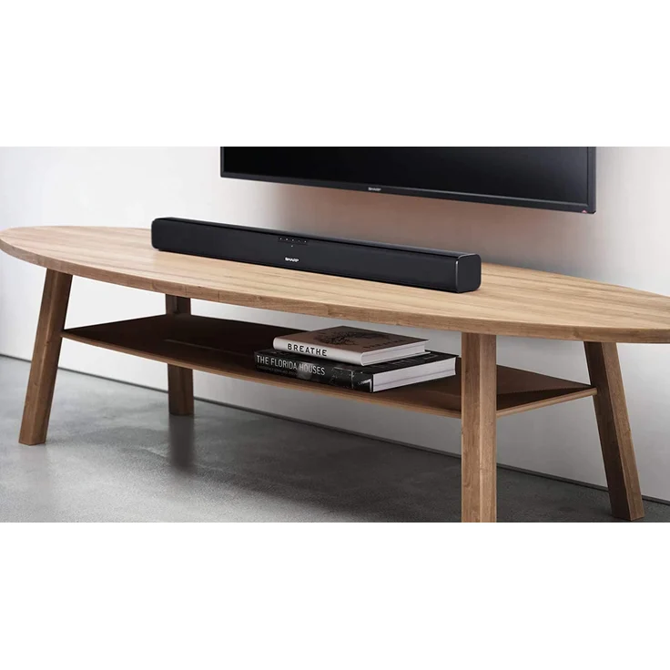 Sharp HT-SB110 2.0 Slim 2.0 Soundbar, kabellos/kabelgebunden, geeignet für TV, schwarz (2018) – Bild 10