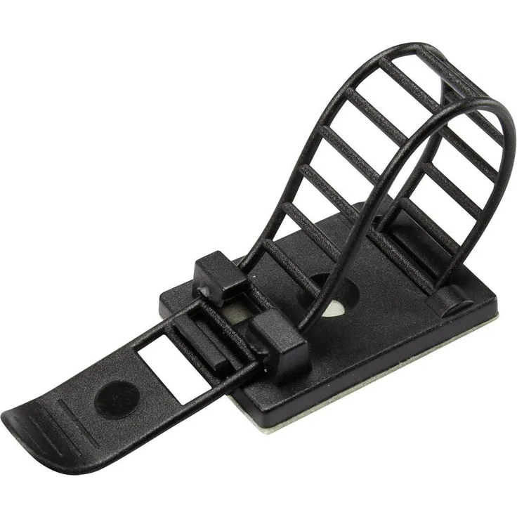 Tru Components Befestigungssockel selbstklebend, schraubbar mit Befestigungsbinder Schwarz 1206772 WCT-85 25 St. (1206772)