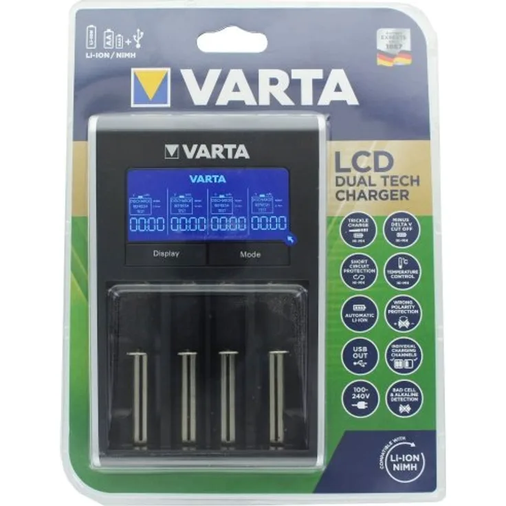 Varta Dual Tech Charger für Li-Ion Akkus und NiMH AA, AAA