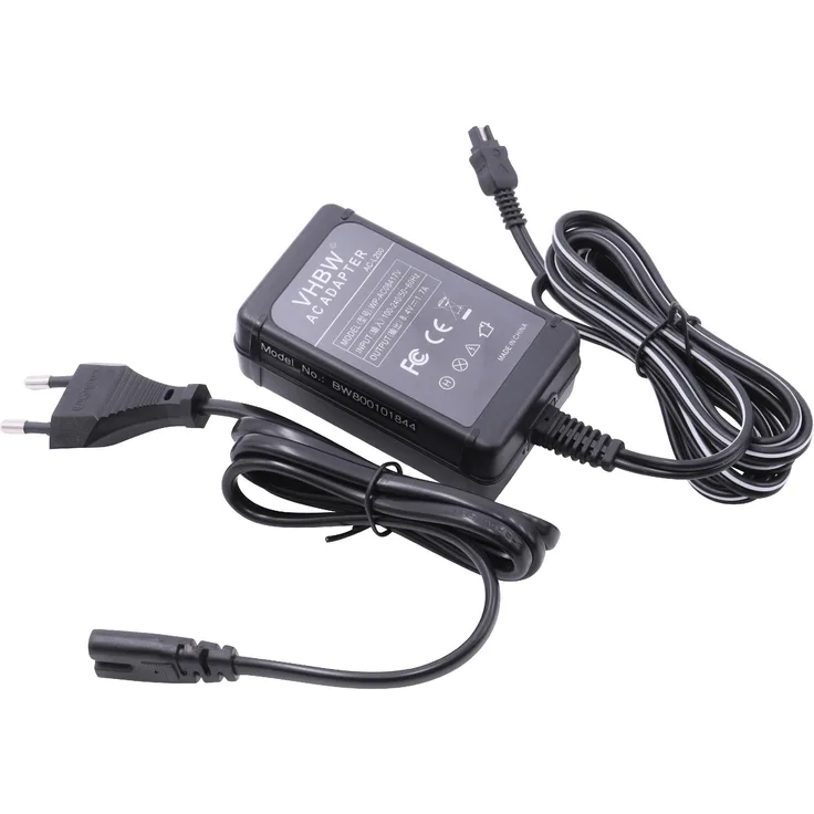 vhbw Kamera-Netzteil passend für SONY DCR-IP1, DCR-IP1E, DCR-IP5 etc. ersetzt AC-L20, AC-L20A, AC-L20B, AC-L25, AC-L25A, AC-L25B, AC-L200