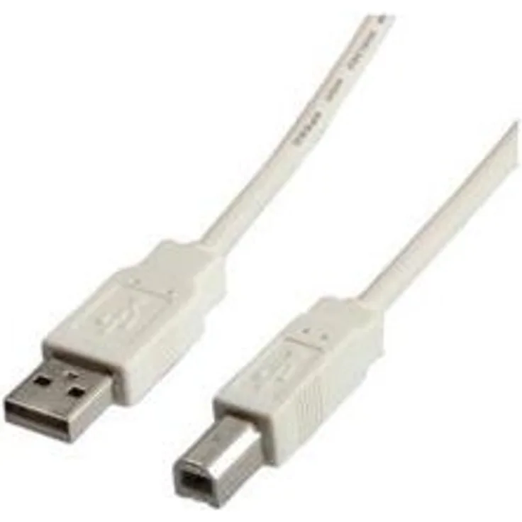 Nilox NX090301101 - USB Kabel (0,8 m, USB A, USB B, 2.0, Male Connector-Male Connector, Weiß)