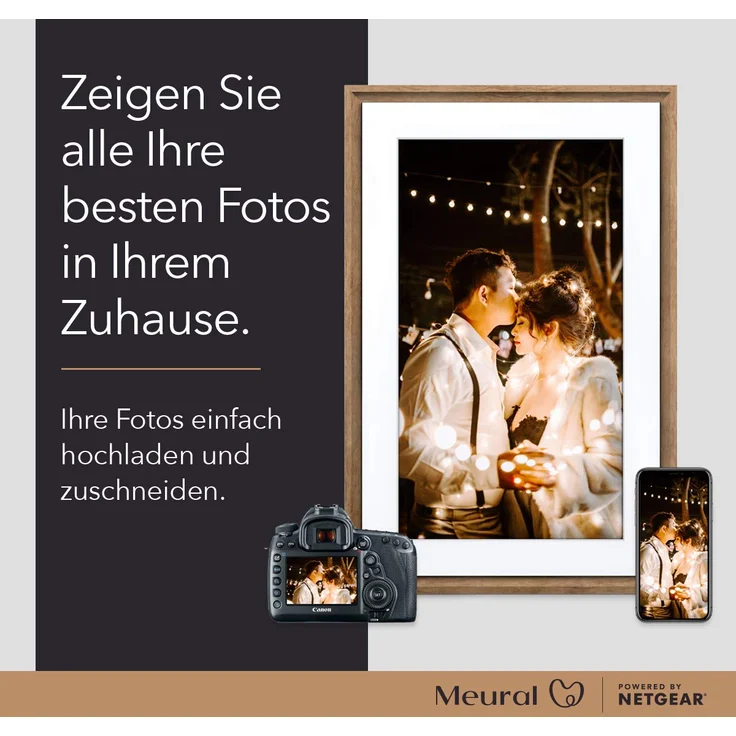 MEURAL Canvas II MC321LW Smart Art Digitale HD-Leinwand 41 x 61 cm (Heller Holzrahmen, 21,5 Zoll, Gemälde und Fotografien werden in naturgetreuen Details wiedergegegeben, WLAN mit App, von Netgear) – Bild 4