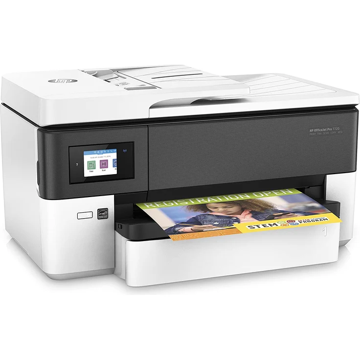 HP OfficeJet Pro 7720 (4-in-1) Multifunktionsdrucker - (Thermal Inkjet) Farbe, Druckgeschwindigkeit: 22 s/w, 18 Farbe, Auflösung: 4800 x 1200, USB, LAN, RJ-11, WLAN, AirPrint, Mobile Print, Cloud Print (Y0S18A) – Bild 2