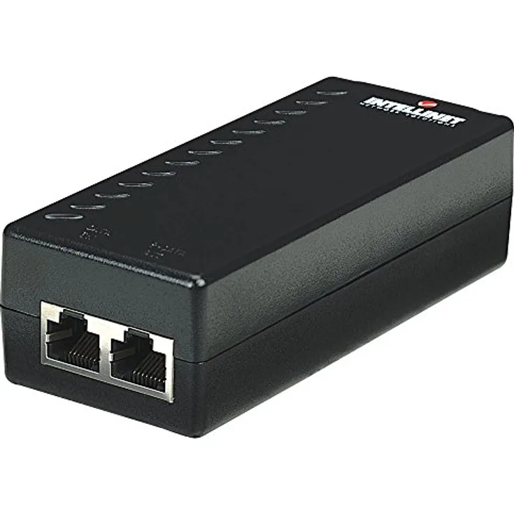 Intellinet Power over Ethernet (PoE) Injektor (1 Port, 48 V DC, IEEE 802.3af kompatibel) schwarz 524179