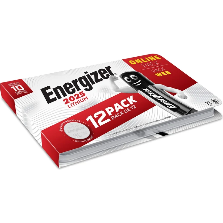 Energizer CR2025 Batterien, Lithium Knopfzelle, 12 Stück – Bild 1