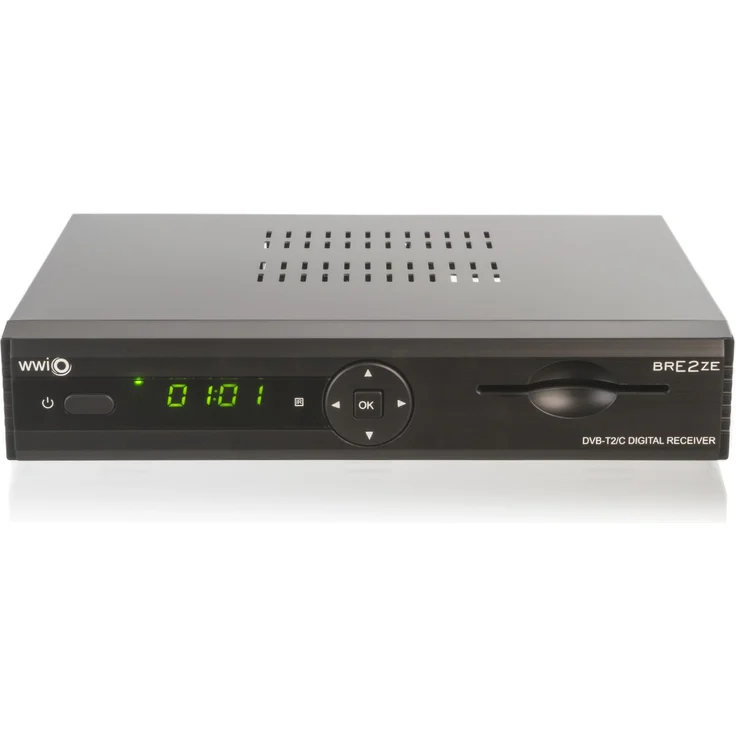 WWIO BrE2ze T2-C Hybrid Digital Receiver HD-TV, DVB-T2, DVB-C, Enigma2, PVR-Ready, LAN, HDMI-Kabel – Bild 1