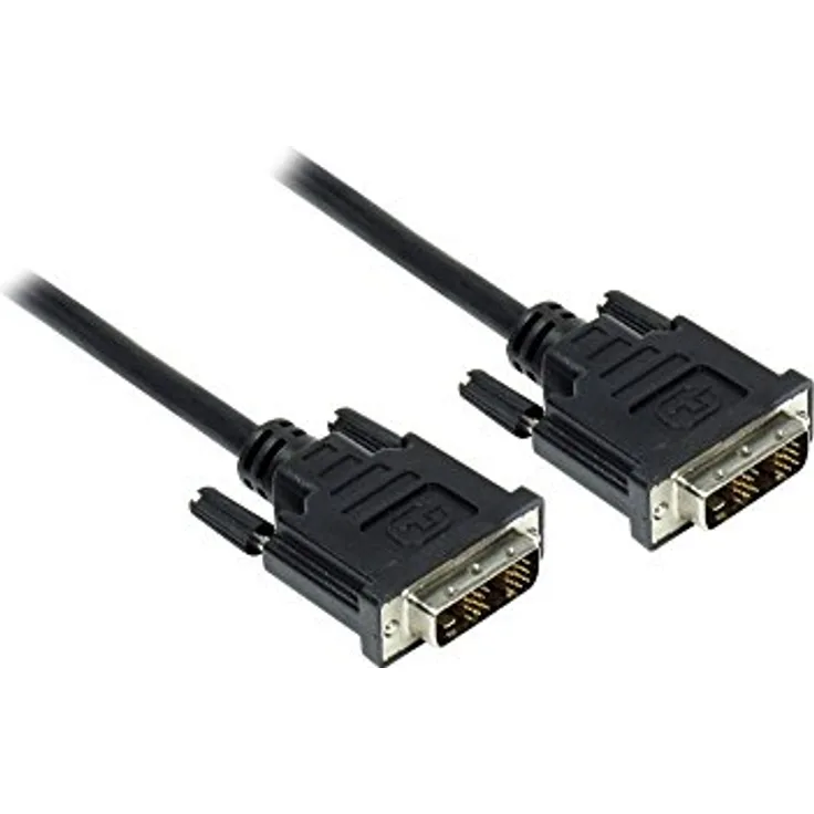 Anschlusskabel DVI-D 18+1 Stecker an Stecker, schwarz, 3m, Good Connections