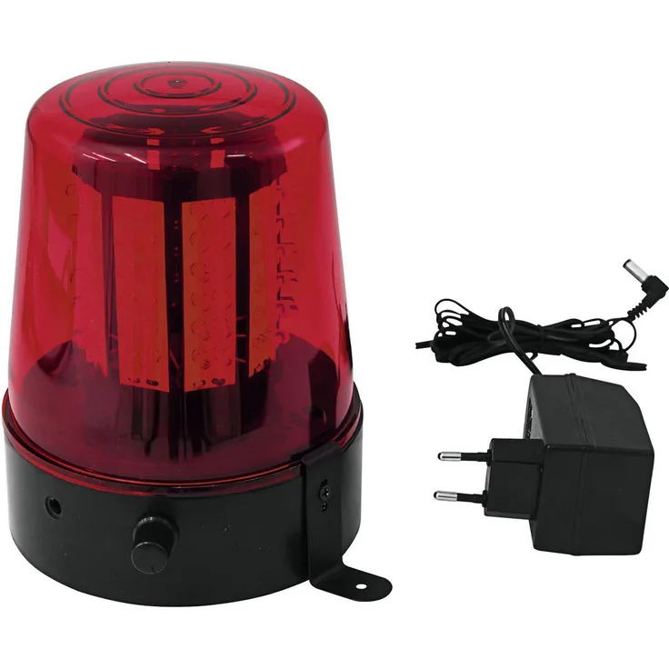 Eurolite LED Polizeilicht Rot | 108 LEDs | Dreheffekt durch Steuerung der LEDs | Polizeileuchte als Lichteffekt | Partyraum, Club, Bar, Disco | Effektlicht als Partydeko | Geschwindigkeit einstellbar
