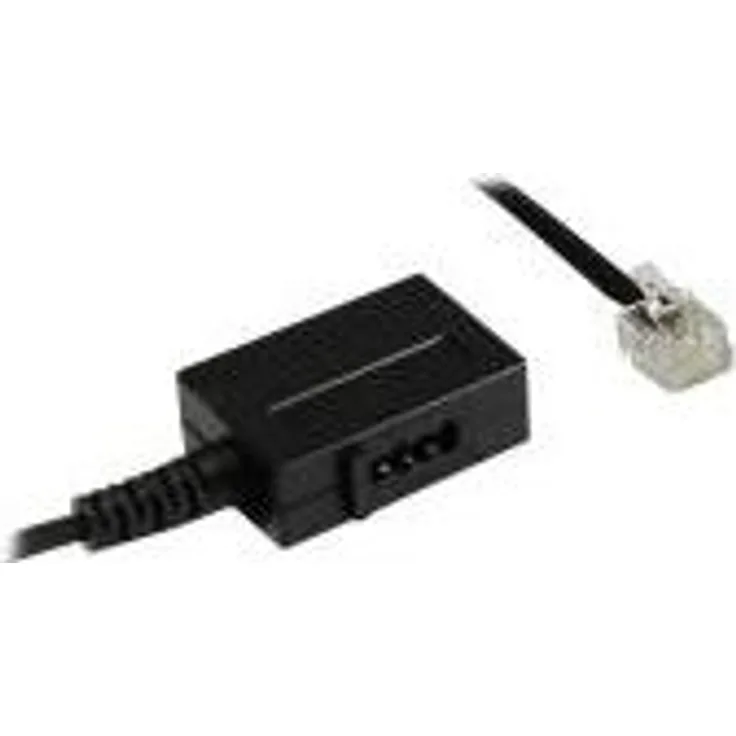 Good Connections - TAE Adapterkabel - RJ11 (M) - TAE-F (W) - 20 cm - Schwarz (T1A-FRJ)