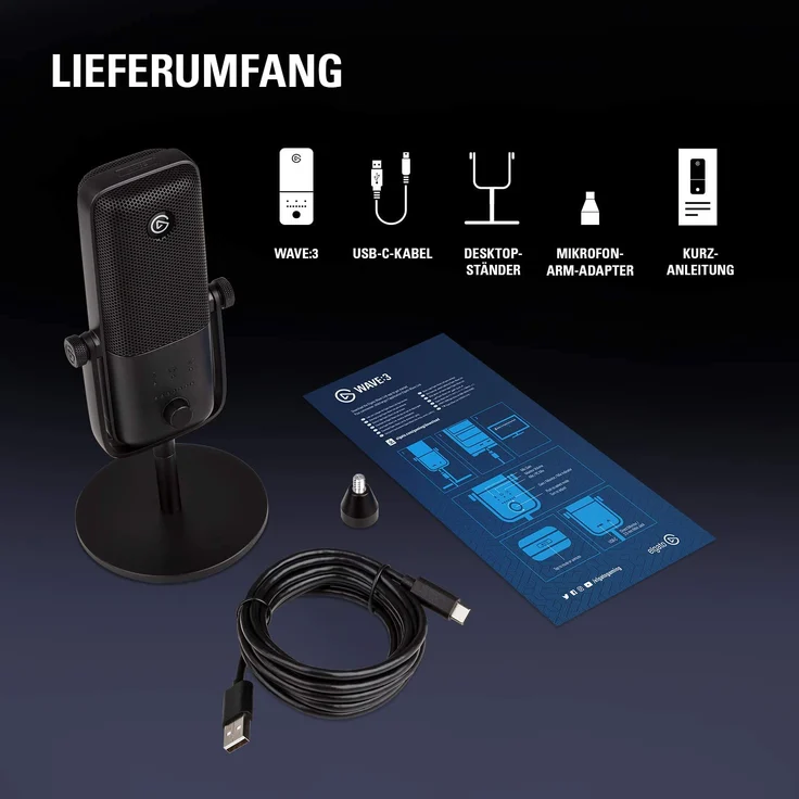 Elgato Wave:3, Premium-USB-Kondensatormikrofon mit digitaler Mixing-Lösung, Anti-Clipping-Technologie und kapazitivem Sensor für Stummschaltung, für Streaming und Podcasting – Bild 11