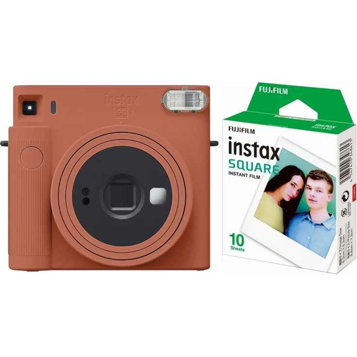 Fujifilm Instax SQUARE SQ1 terracotta orange EX D Sofortbildkamera + Fujifilm Instax SQUARE Film – Bild 1
