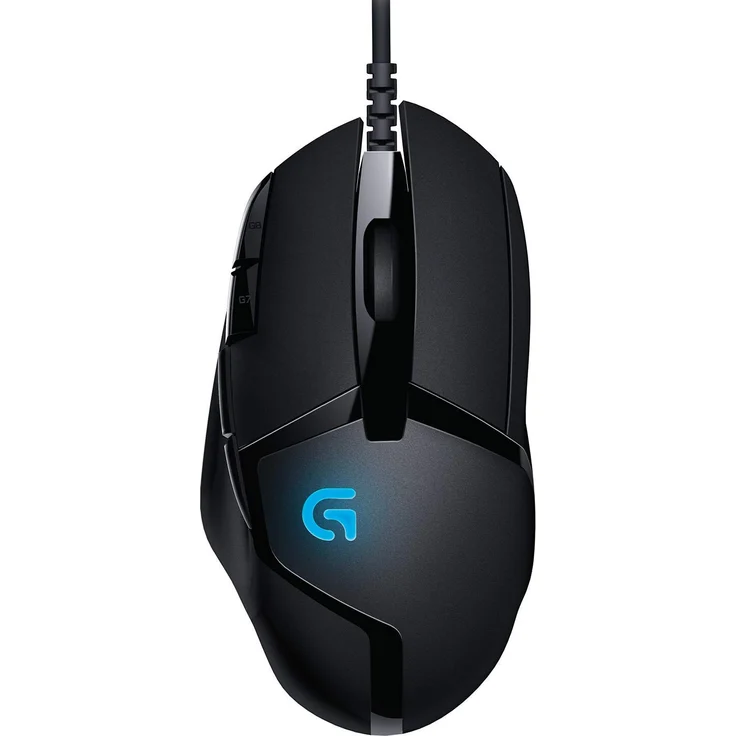 Logitech G402 Hyperion Fury Gaming-Maus, 4000 DPI Optischer Sensor, 8 Programmierbare Tasten, Taste zur DPI-Umschaltung, 32-Bit-ARM-Prozessor, Leichtgewicht, PC-Mac, Schwarz - Deutsche Verpackung – Bild 1