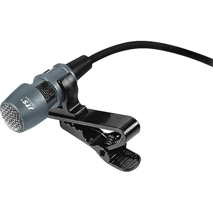 JTS CM-501 Elektret-Lavalier Mikrofon, Bühnen-Mikrofon für Moderation und Diskussions-Anwendungen, Krawatten-Mikrofon inklusive Windschutz, in Schwarz