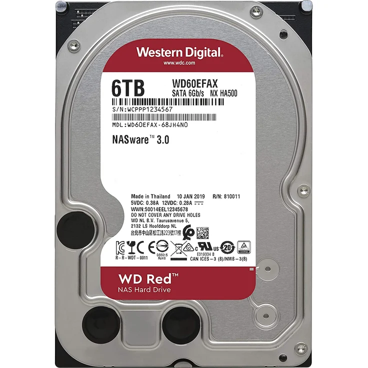 WD Red NAS Hard Drive WD60EFAX - Festplatte - 6 TB - intern - 3.5 Zoll (8.9 cm) - SATA 6Gb/s - 5400 rpm - Puffer: 256 MB (WD60EFAX) – Bild 2