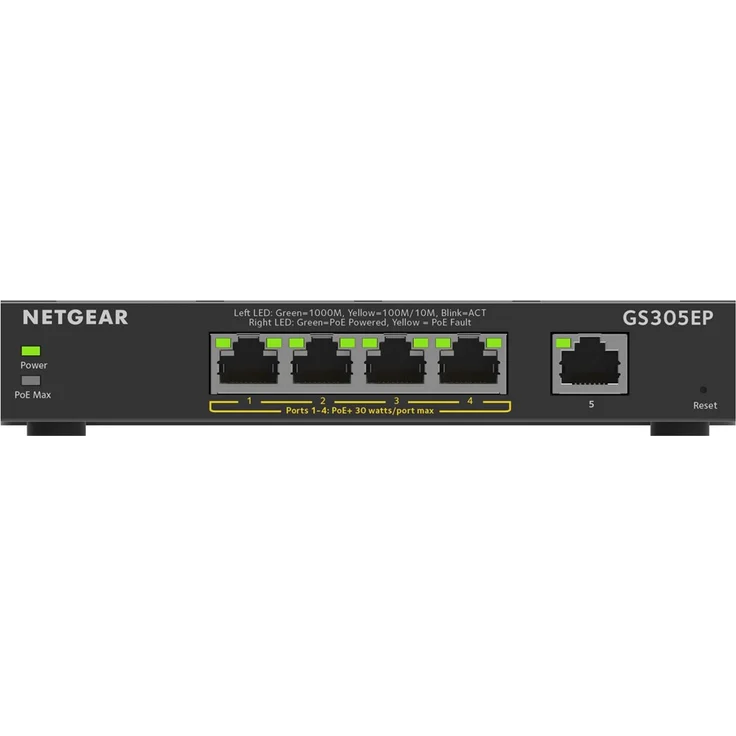 NETGEAR 5PT GE Plus Switch W-POE+ – Bild 1