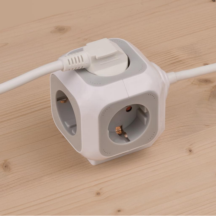 Brennenstuhl ALEA-Power Steckdosenblock - Steckdosenwürfel 4-fach (mit 1,4m Kabel und erhöhtem Berührungsschutz) – Bild 5