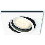 Philips Hue White Ambiance LED Einbauspot Milliskin, Erweiterung für alle Hue Starter Sets, alle Weißschattierungen, steuerbar via App, weiß, eckig, kompatibel mit Amazon Alexa (Echo, Echo Dot)