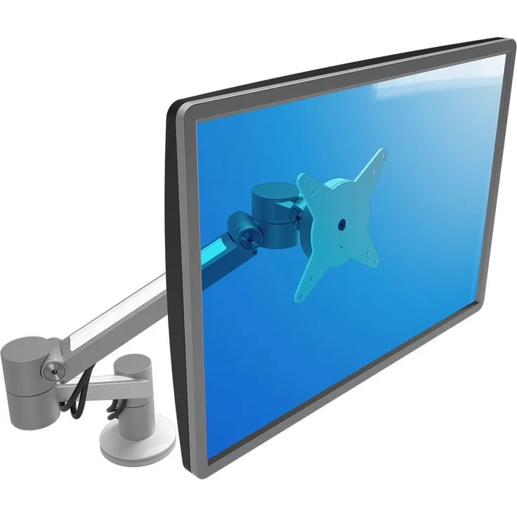 Dataflex 58.622 ViewLite 622 Plus Monitorhalterung (Belastbarkeit: 7Kg, bis 61 cm (24 Zoll), VESA 100 x 100) Silber-weiß