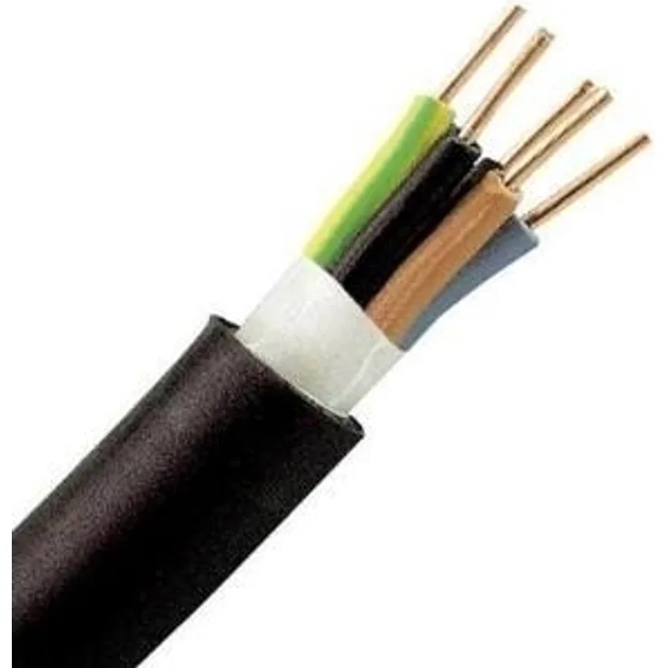 Kopp 157410042 Erdleitung NYY-J, 5 x 1.5 mm², 10 m, schwarz