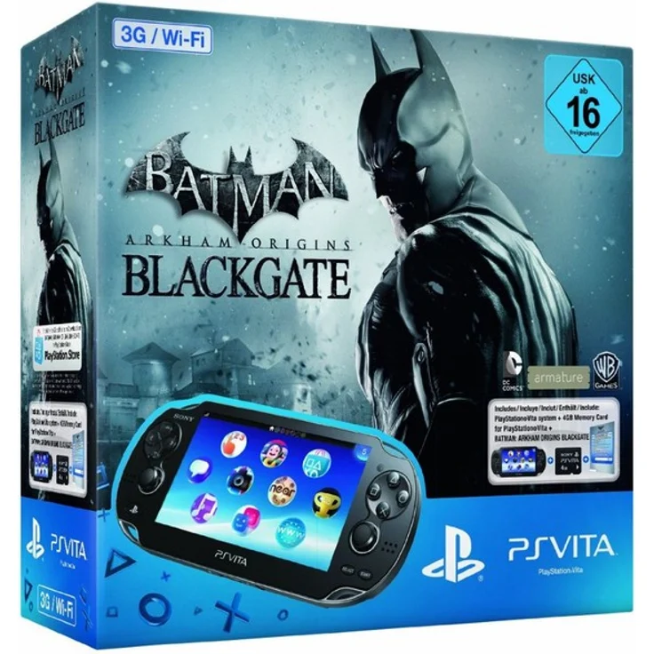 Sony PlayStation Vita Wi-Fi + 3G + Batman: Arkham Origins Blackgate + 4GB Memory Card – Bild 1