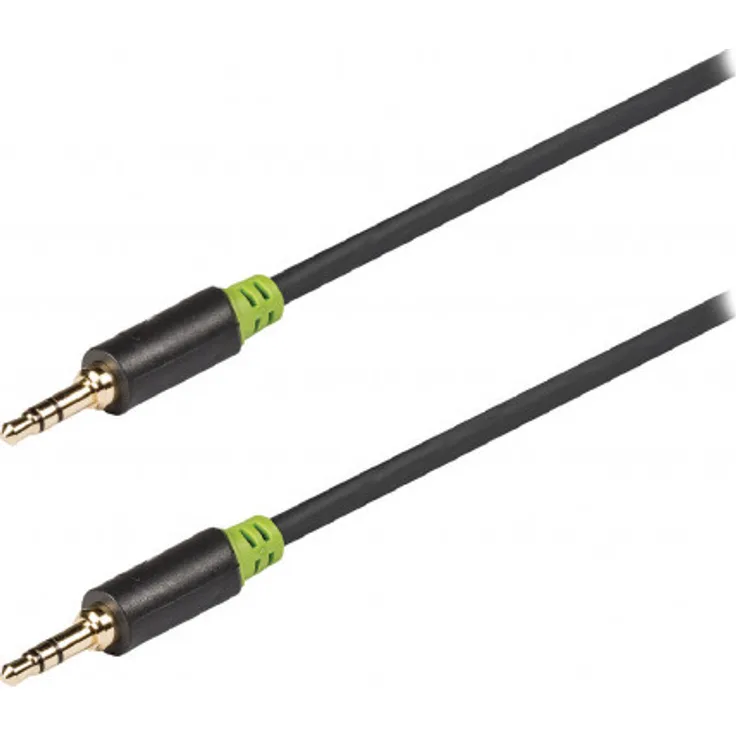 König KNA22000E10 Stereo-Audiokabel, 3,5 mm-Stecker, 1 m grau