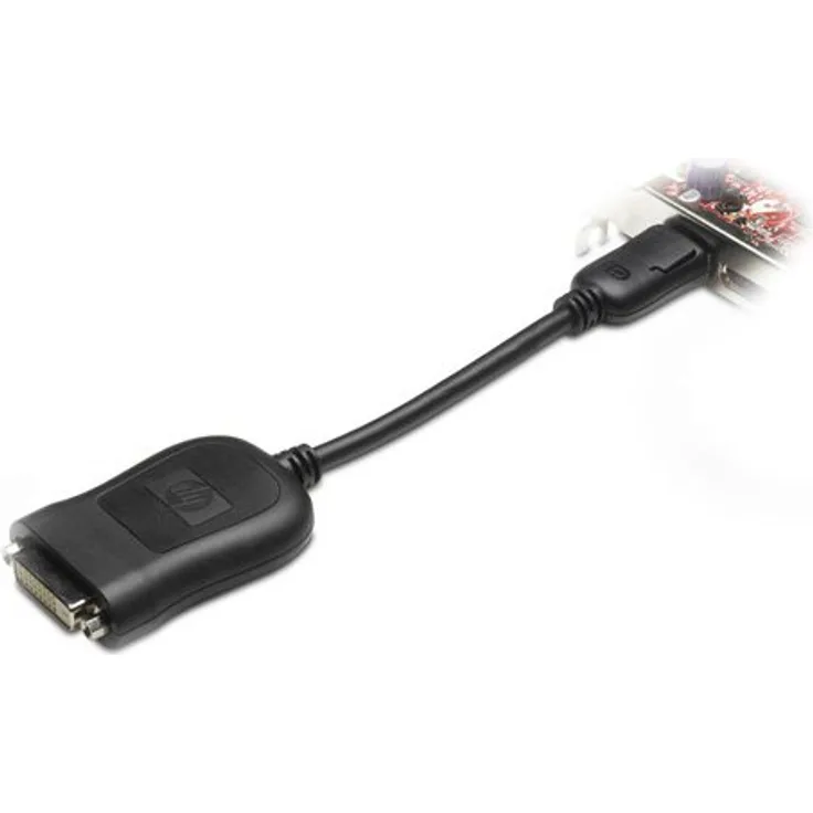 HP - DVI-Adapter - DisplayPort (M) bis DVI-D (W) - Schwarz - für Quadro FX 3800