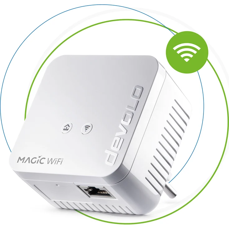 devolo Magic 1 WiFi Mini: Ergänzungsadapter für zuverlässiges WLAN einfach via Stromleitung durch Wände und Decken, Mesh, G.hn-Technologie, Gäste-WLAN, Schweizer Stecker – Bild 2