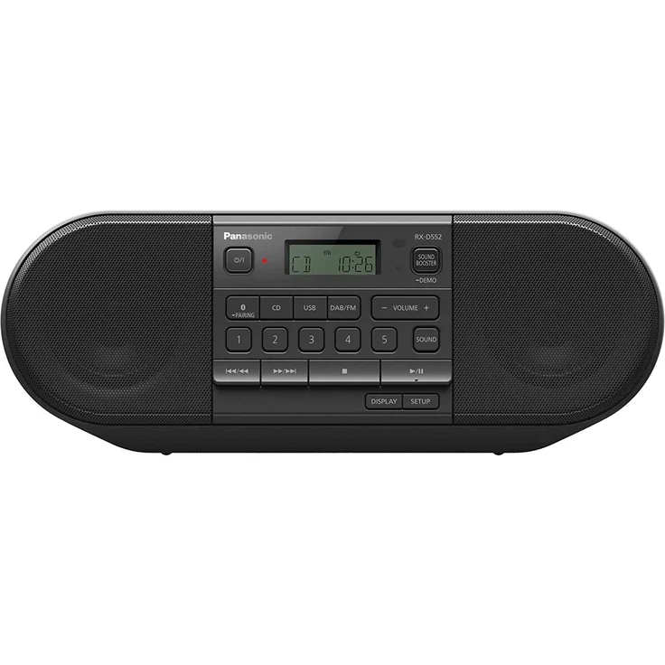 Panasonic RX-D552 Tragbares und Multi-Quell-kompatibles DAB+ & FM-Radio, mit CD, USB, Bluetooth, 20 W, Schwarz – Bild 2