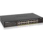 NETGEAR GS324TP 24-Port Gigabit Ethernet LAN PoE Switch Smart Managed Pro (24x PoE+ 190W & 2x 1G-SFP, Webmanaged Switch für Desktop--Rack-Montage, VLAN, IGMP, QoS, mit ProSAFE Lifetime-)