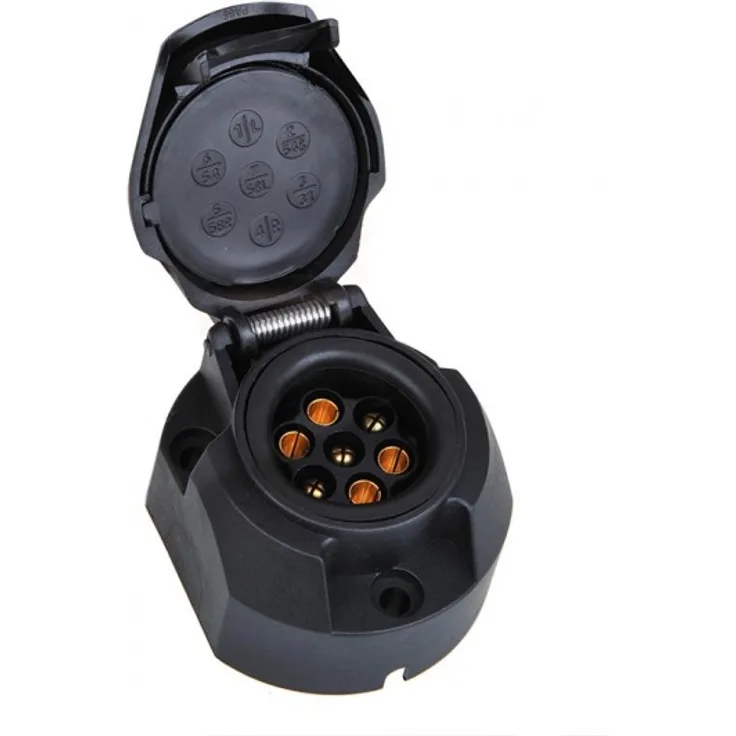 steckdose 7+1-polig PVC schwarz