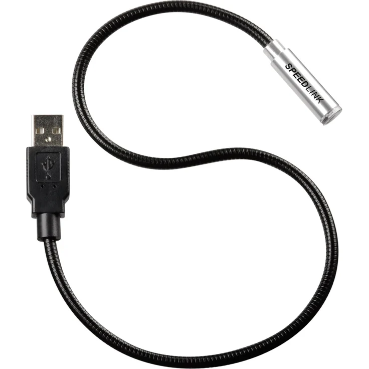 Speedlink Heller LED-Strahler - FLASH LED Spotlight USB (leicht und mobil - flexibler, 360° drehbarer Metallhals - zur Beleuchtung der Notebook-Tastatur) Laptop / Notebook schwarz