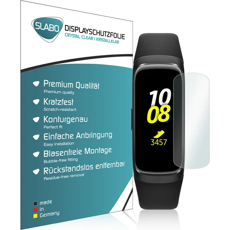 4x Slabo Displayschutzfolie für Samsung Galaxy Fit e KLAR Crystal Clear (verkleinerte Folien) Displayfolie Schutzfolie Folie