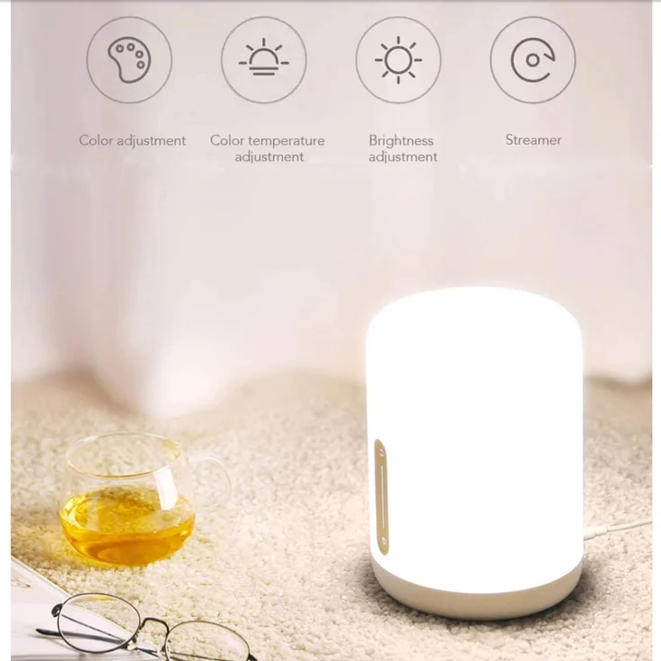 Xiaomi Mi Smart Bedside Lamp 2 Nachttisch-, Stimmungs- & Ambientelampe (Dimmbar, 16 Mio. Farben frei wählbar, iOS/Android, Appverbindung via Mi Home App, unterstützt Sprachassistenten) – Bild 6