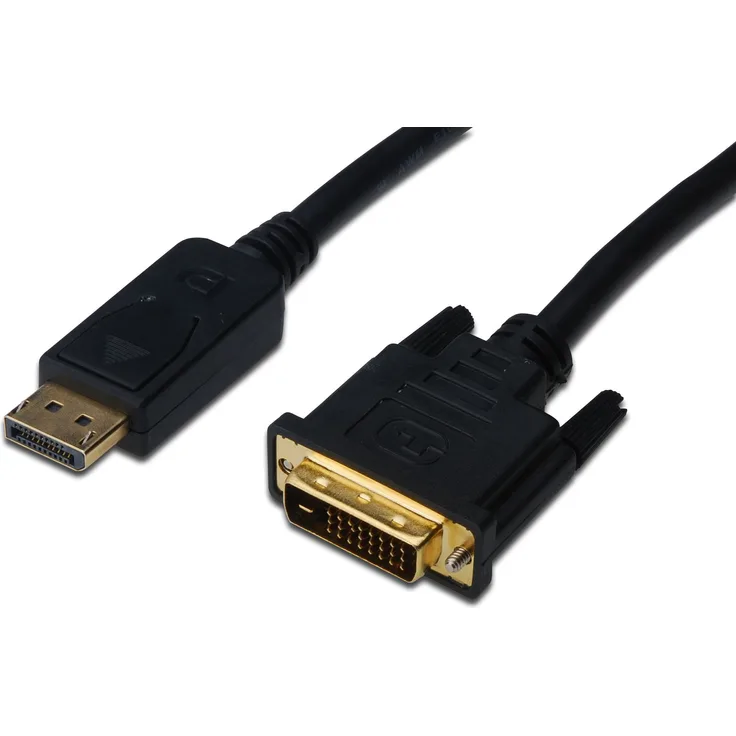 Assmann DisplayPort adapter cable. DP - DVI (24+1) M/M. 2.0m. w/interlock. DP 1.1 compatible. UL. bl. w/o shielding. 32AWG (AK-340306-020-S) - Preisvergleich