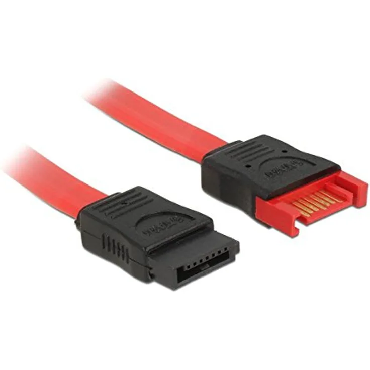 DeLOCK - SATA-Verlängerungskabel - Serial ATA 150/300/600 - 7-poliges SATA (M) - 7-poliges SATA (W) - 30cm - Rot (83953)