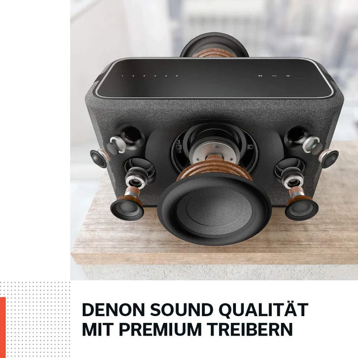 Denon Home 350 Multiroom-Lautsprecher mit Alexa, Google Assistant, Webradio, geeignet für Indoor, schwarz – Bild 2
