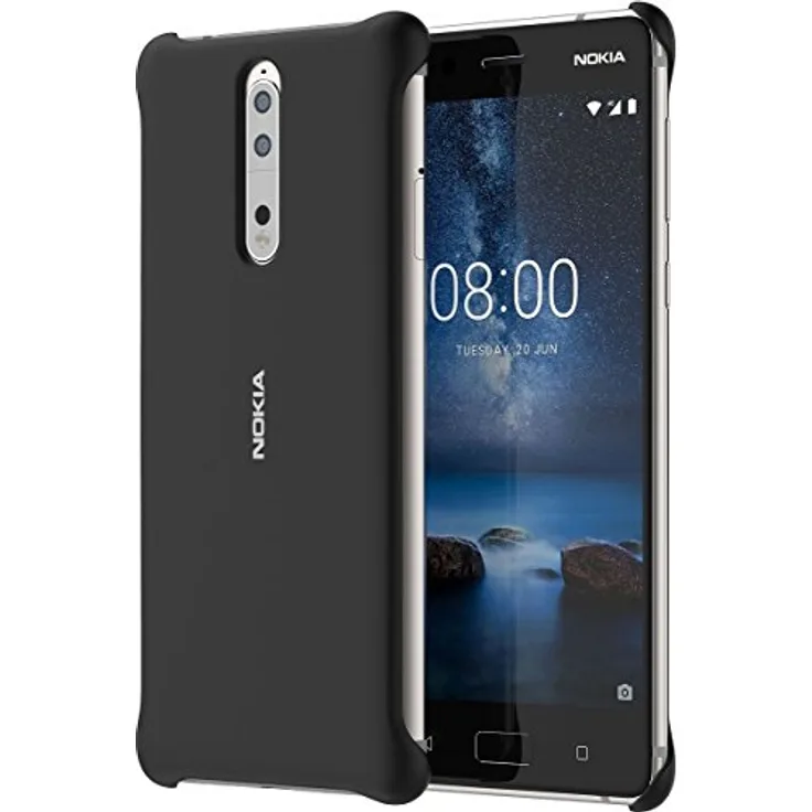 Original Nokia 1A21PR400VA Soft Touch Schutzhülle CC-801 für 8 Schwarz