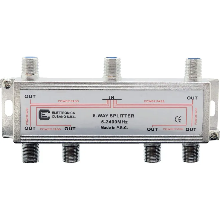 6633 - Splitter-6-Wege-Verteiler für Tv-Sat