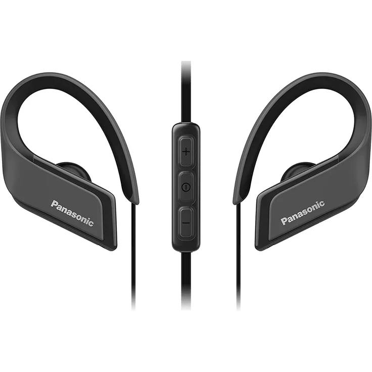 Panasonic RP-BTS35E-K In-Ear Kopfhörer, mit Bluetooth, Mikrofon, geeignet für Sport, spritzwassergeschützt, schwarz