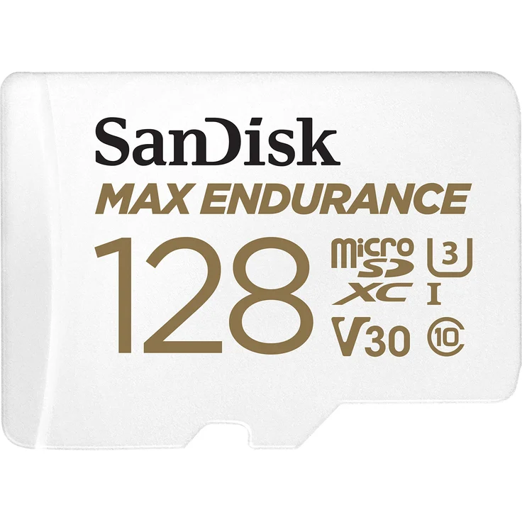 SanDisk MAX ENDURAN microSD-Karte 128GB (lange Lebensdauer, bis zu 120.000 tunden aufnehmen, Full-HD, temperatur- und stoßfest, wasserresistent) – Bild 1