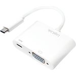 LogiLink 0.14m - 2xUSB-C/VGA - 2xUSB-C - VGA - Weiß - 1920 x 1200 Pixel - 0 - 45 °C - -10 - 70 °C (UA0259)