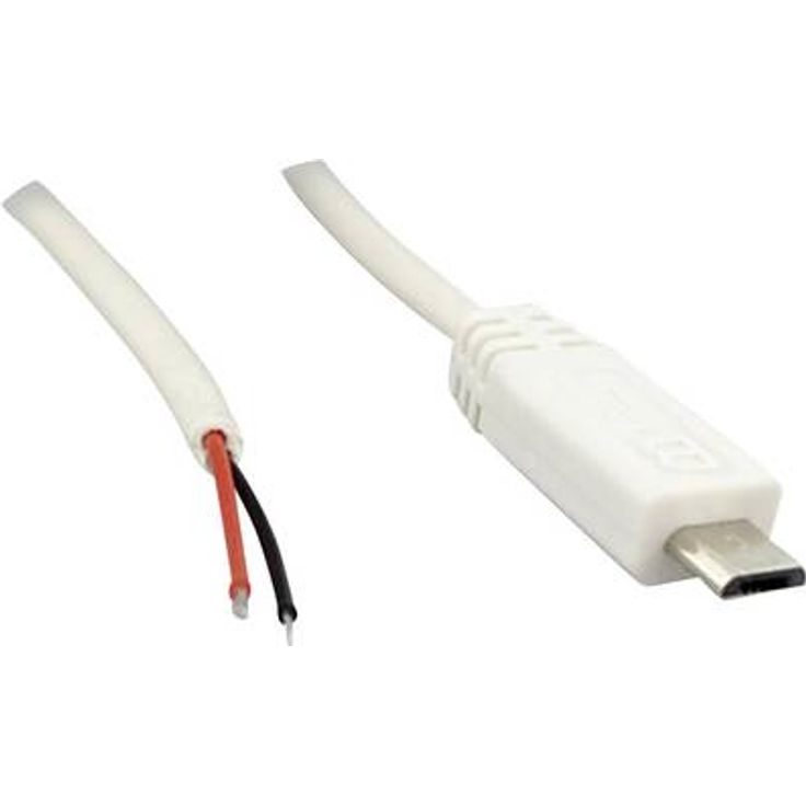 TRU COMPONENTS Konfektionierter Micro USB-B Stecker mit offenem Kabelende Micro USB-B Stecker Inhalt: 1 St. (1582671)