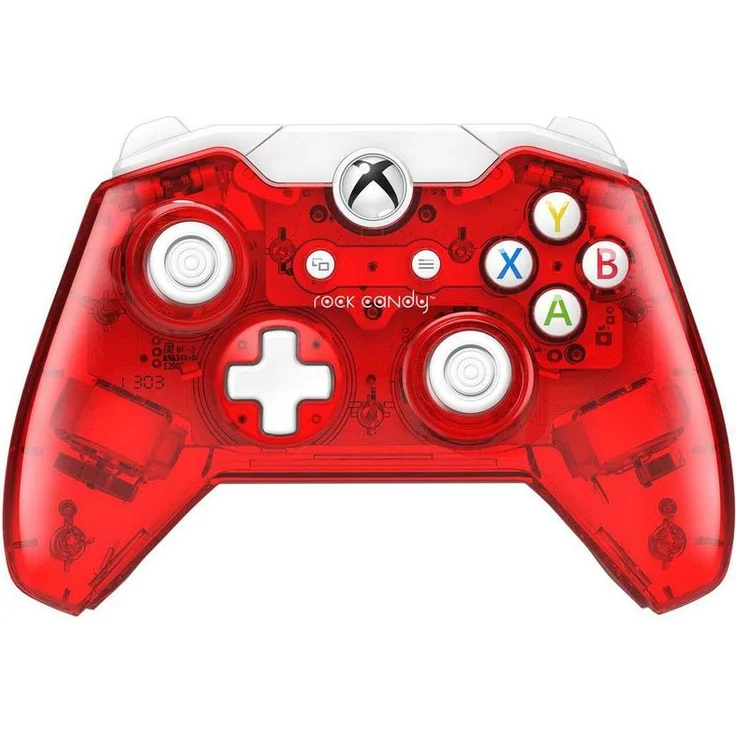 PDP Rock Candy Wired Controller Stormin' Cherry Transparent, Rot (048-012-NA-RD) (PC, Xbox One, Xbox Series)