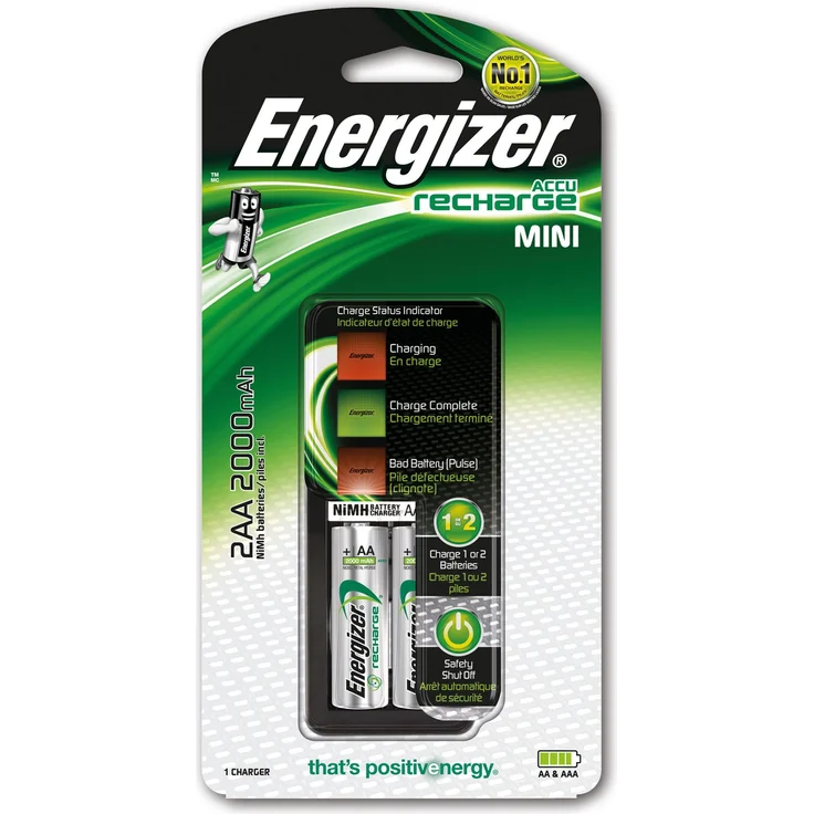 Energizer E300701300 Akku-Ladegerät, 2000mAh, 1 Stück schwarz