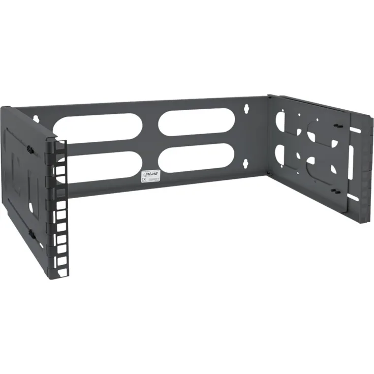 InLine 19'' Rack zur Wandmontage, 4HE, 24-40cm Tiefe, Schwarz