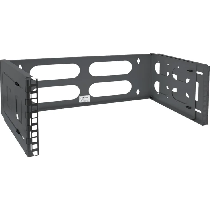InLine 19'' Rack zur Wandmontage, 4HE, 24-40cm Tiefe, Schwarz – Bild 1