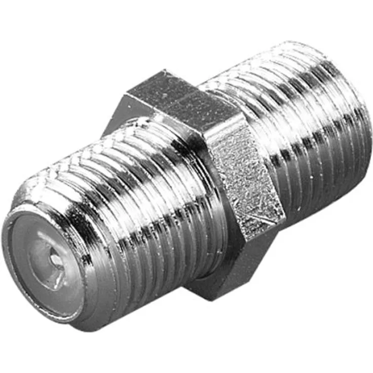 Vivanco SAT F-Doppelkupplung, F-Kupplung - F-Kupplung, 2 Stück